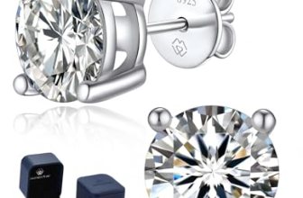 MomentWish Moissanite Stud Earrings for Women