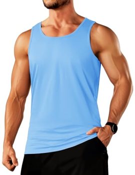 TACVASEN Mens Summer Tank Tops Beach Moisture Wicking Cotton Tank Top Workout At
