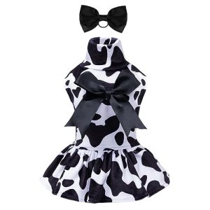 CuteBone Turtleneck Dog Velvet Dress Puppy Skirt Costume Pet Clothes Cat Apparel
