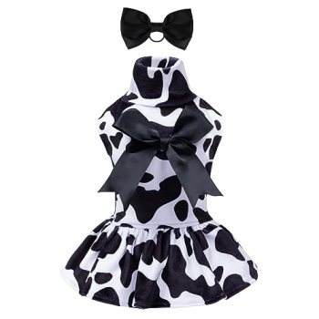 CuteBone Turtleneck Dog Velvet Dress Puppy Skirt Costume Pet Clothes Cat Apparel