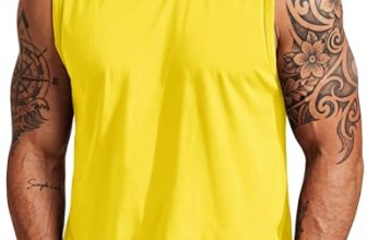 MAGCOMSEN Men’s Yellow Tank Tops Sleeveless Tshirt for Workout Gym Bodybuilding