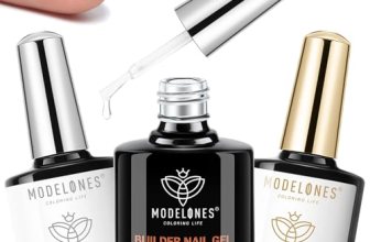 modelones 3 Pcs Top Coat Builder Nail Gel with Gel Base