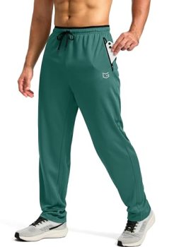 G Gradual Men’s Sweatpants Mesh Lightweight with Zip Pockets Breathable Quick Dr