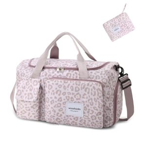 WOOMADA Foldable Travel Duffel Bag with Shoes Compartment