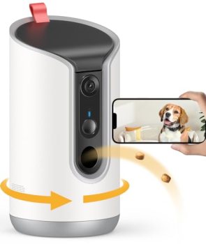 TKENPRO 2K Pet Camera Treat Dispenser