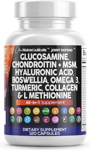Clean Nutraceuticals Glucosamine 1500mg Chondroitin 1200mg MSM with Turmeric Cur