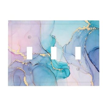 Sghxwp Decorative Switch Plate Covers Abstract Watercolor Purple Blue Marble Art