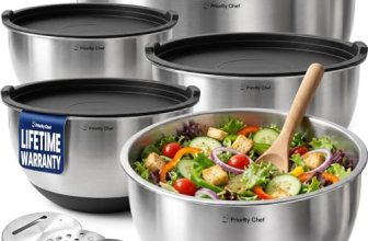 Priority Chef Stainless Steel Mixing Bowls with Lids Set