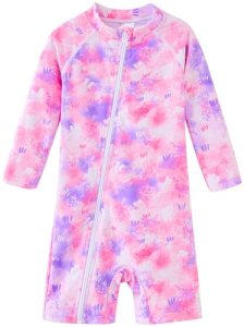 UMELOK Baby Girl Rashguard Swimsuit Infant Rash Guard Swimwear UPF 50+ Sun Prote