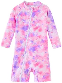 UMELOK Baby Girl Rashguard Swimsuit Infant Rash Guard Swimwear UPF 50+ Sun Prote