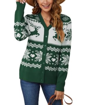 VIISHOW Women’s Long Sleeve Button Down Lightweight Cardigans Ladies V Neck Knit
