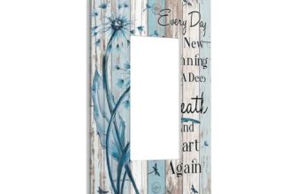 Decorative Outlet Covers Rustic Blue Dandelion Inspirational Quotes Farmhouse Gr