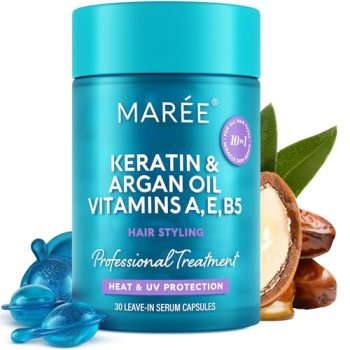 MAREE Hair Serum for Frizzy Dry Hair – Styling Capsules with Keratin