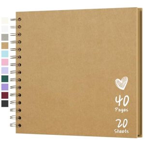 Scrapbook 8×8 Inch DIY Scrapbook Album Hardcover Kraft Paper Scrap Book Photo Al