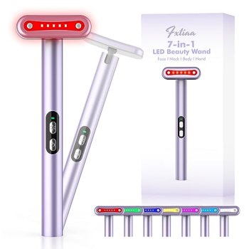 Light-Therapy-Wand, Red Light Therapy for Face and Neck Facial Wand 7 in 1 Led B
