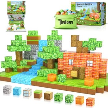 Magnetic Blocks-Build Mine Magnet World Pumpkin Edition Kids Games Toys for Boys