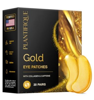 PLANTIFIQUE 24K Gold Under Eye Patches 20 Pairs