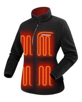 Venustas Women’s Fleece Heated Jacket with Battery Pack