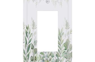 Wpshijia Green Eucalyptus Rustic Botanical Plant Leaves 1 Gang Rocker Boho Light