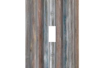 Wpshijia Light Switch Cover Vintage Blue Grey Wood Plank 1 Gang Wall Plate Cover