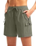 SANTINY Women’s 5”/ 7”/9” Hiking Cargo Shorts Quick Dry Lightweight Summer Sh