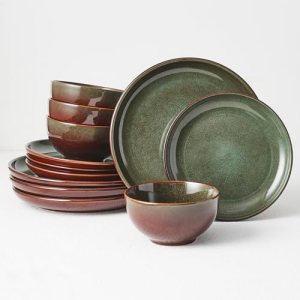 Pokini Stoneware Dinnerware Sets Service for 4
