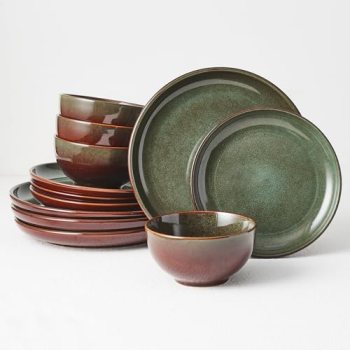 Pokini Stoneware Dinnerware Sets Service for 4