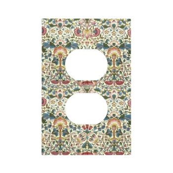 Morris Vintage Floral Botanical Single Duplex Wall Plate Covers Light Switch Cov