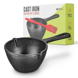 Modern Innovations Cast Iron Melting Pot for Grill Cooking