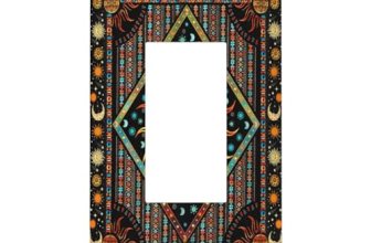 Wpshijia Outlet Covers Boho Burning Sun Hippie Retro Bohemian Gypsy 1 Gang Wall