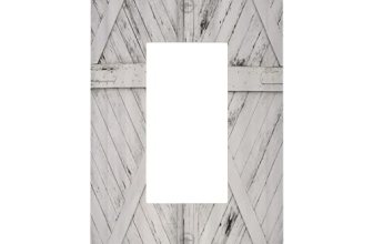 Wpshijia Farmhouse Barn Door Rustic Gray White Wooden Single Rocker Light Switch