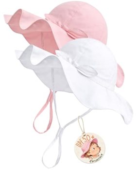 FURTALK Baby Sun Hat Toddler Beach Hats with UPF 50+ Sun Protection Wide Brim Gi