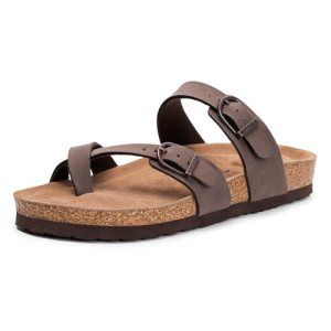 FITORY Women’s Slide Sandals with Soft Cork Footbed