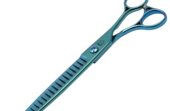 Fenice Totem Dog Grooming Scissors: Blueish Green 7.5 inch Professional Pet Chun