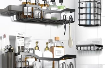 NESOMI Shower Caddy Adhesive Shower Organizer 7-Pack