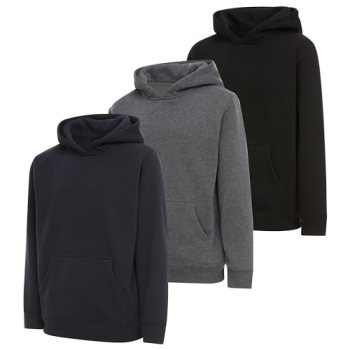 PURE CHAMP Boys Hoodies 3 Pack Fleece Pullover & Zip-Up Sweatshirts for Boys Kid