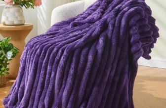 NEWCOSPLAY Super Soft Throw Blanket Purple Premium Silky Flannel Fleece 3D Ribbe