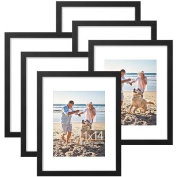 decorUhome 11×14 Picture Frame, Display Pictures 8×10 with Mat or 11×14 without