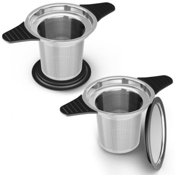 Reinmoson 2 Pack Large Tea Strainers& Filters for Loose Tea Single Cup