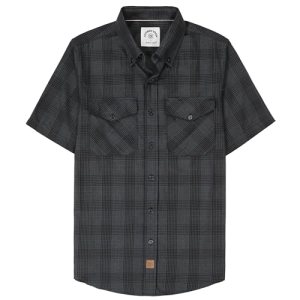 Dubinik® Mens Short Sleeve Button Down Men Button Up Short Sleeve Two Pockets So
