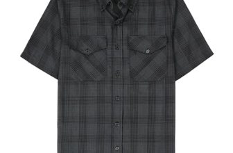 Dubinik® Mens Short Sleeve Button Down Men Button Up Short Sleeve Two Pockets So