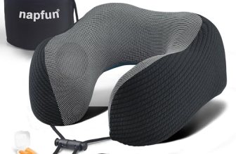 napfun Neck Pillow for Travel with Travel Pouch
