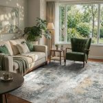 Lahome Modern Abstract Area Rug 6×9 Rugs for Living Room