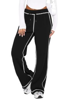 DISCIPBUSH Track Pants Women Sweatpants Soft Jogging Straight Pajama Sweats Wide