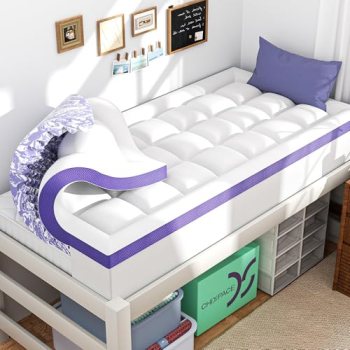 ChiXpace Dual Layer 4 Inch Memory Foam Mattress Topper Twin XL