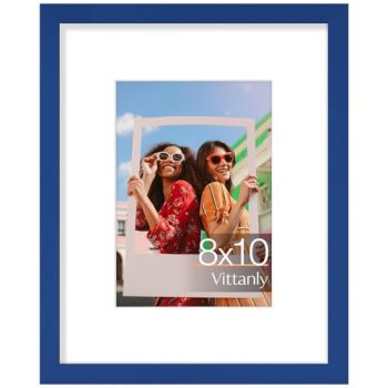 Vittanly 8×10 Picture Frame, Premium Material with Shatter Resistant Plexiglass