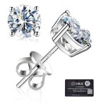 Moissanite Stud Earrings 2.0CT D Color