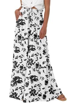 PRETTYGARDEN Women’s 2026 Summer Wide Leg Palazzo Pants High Waisted Flowy Pocke