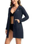 Women’s UPF 50+ Swim Cover Up Sun Protection Hoodie Long Jacket SPF Lightweight