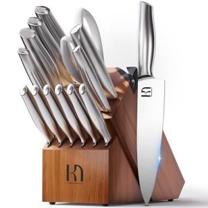 KnifeSaga Kitchen Knife Set 14 Piece Premium Japanese High Carbon Stainless Stee